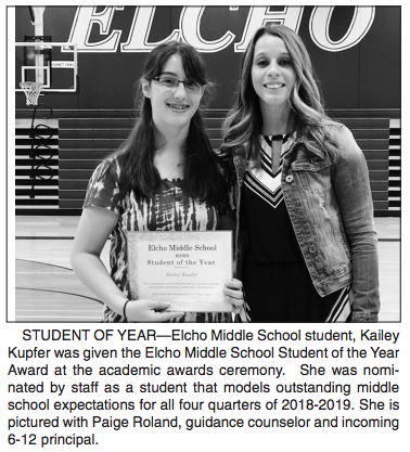 Middle School Student of the Year